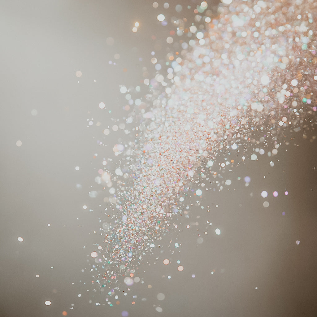A photo of flying glitter