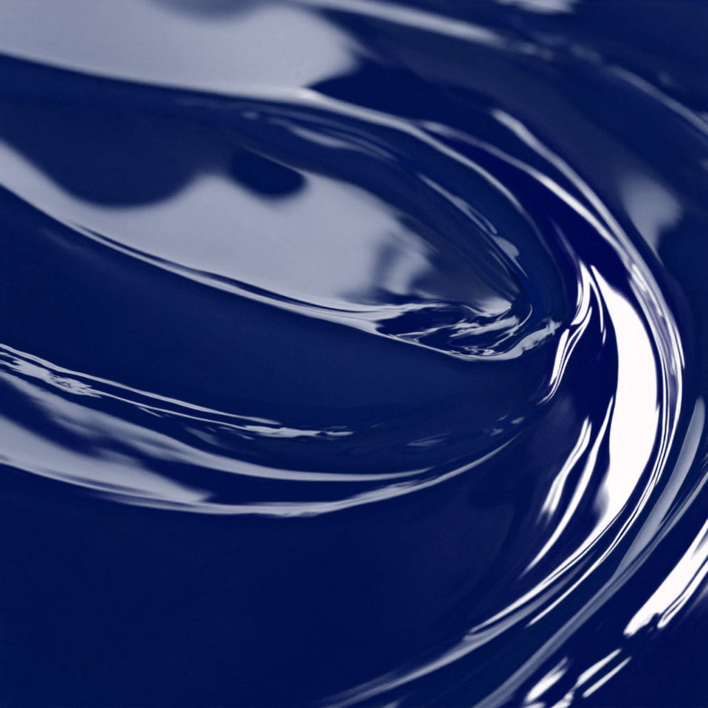A close-up image of a blue liquid candle dye.