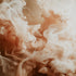 Abstract image of smoke in shades of beige and brown, resembling a fragrance cloud.