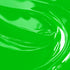 A close-up image of a highly concentrated lime green liquid candle dye.
