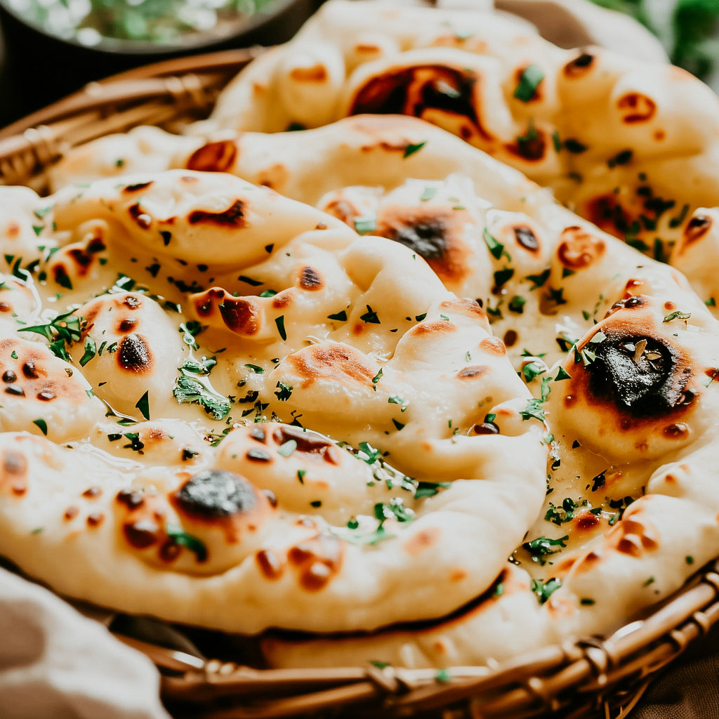 A closeup photo of Indian Naan