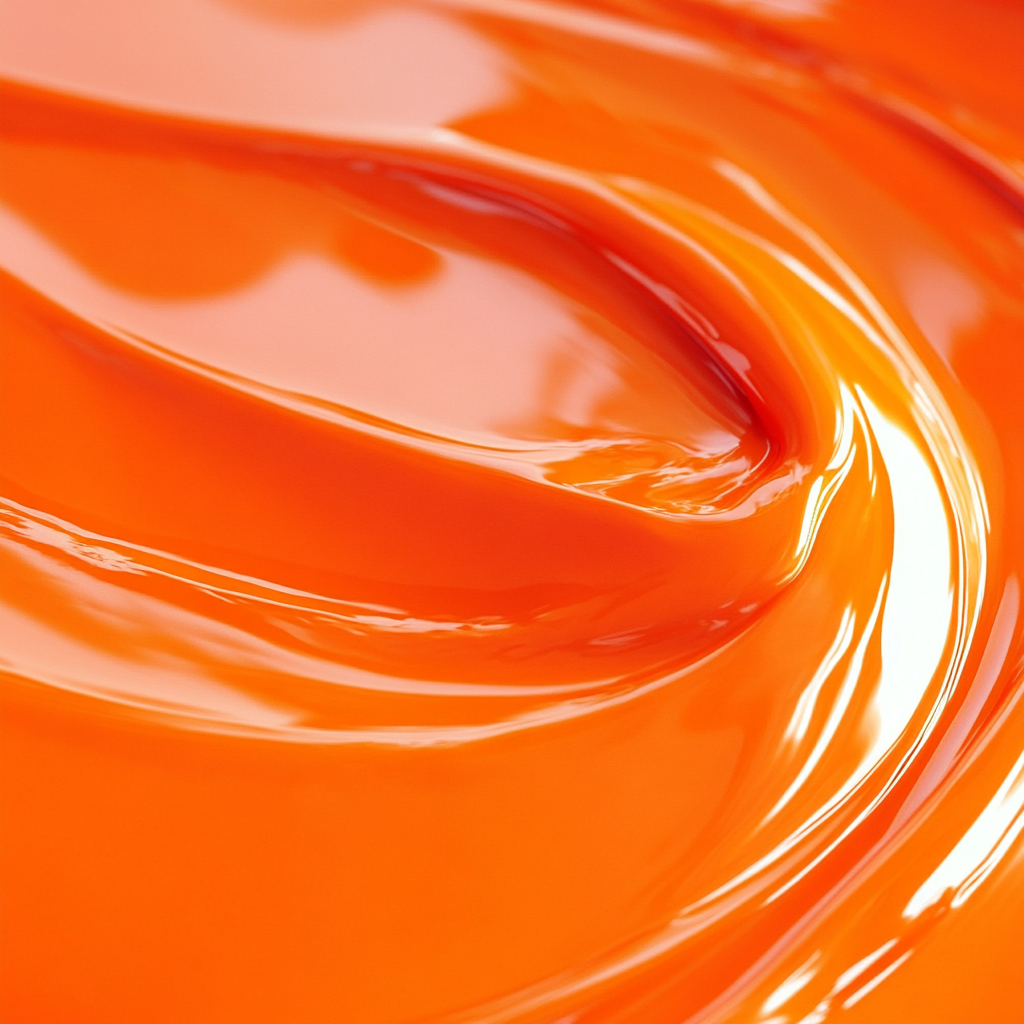Close-up of a highly concentrated orange liquid candle dye.