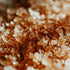 a closeup photo of toasted sugar crystals