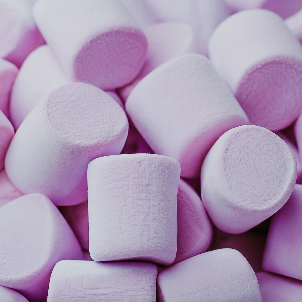 Close-up of violet marshmallows